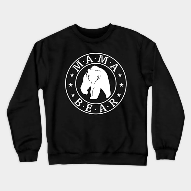 Mama Bear White Crewneck Sweatshirt by Penciligram